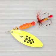 Блешня обертова ZEOX Reactive Long № 4, 13г, колір 012 Fluo-Black Dot